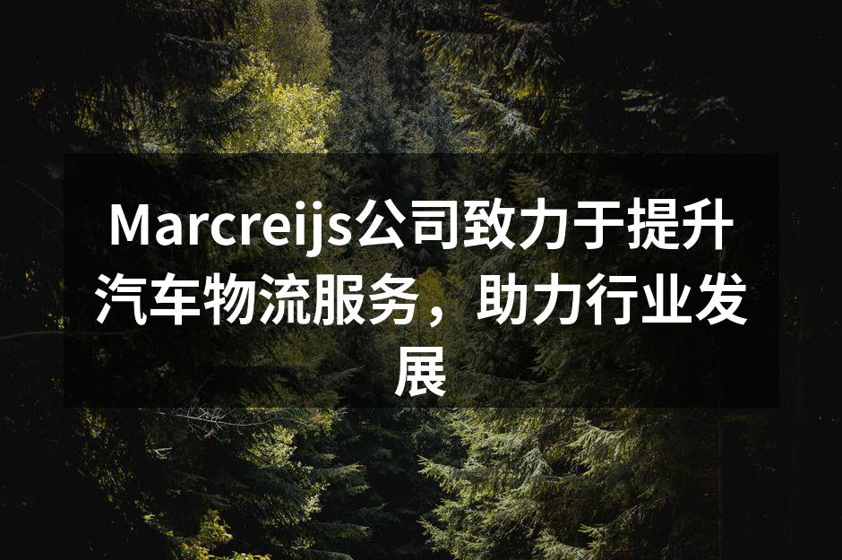 Marcreijs公司新物流管理系统界面